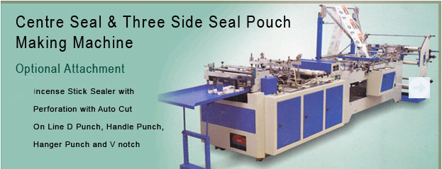 中心密封&三Side Seal Pouch Making Machine