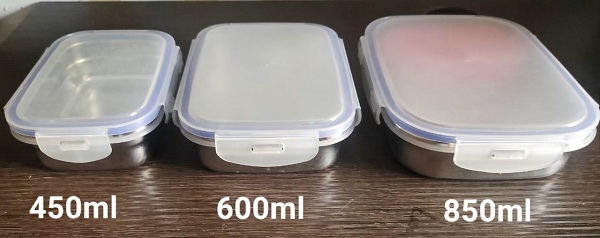 Unused tiffin, lunch box moulds