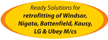 Ready Solutions for retrofiting of Windsor, Nigata, Battenfield, Kausy, LG & Ubey M/cs