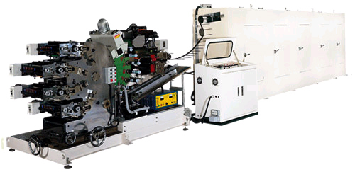a) Computerized 4 Color Printing, Coating & Drying Machine